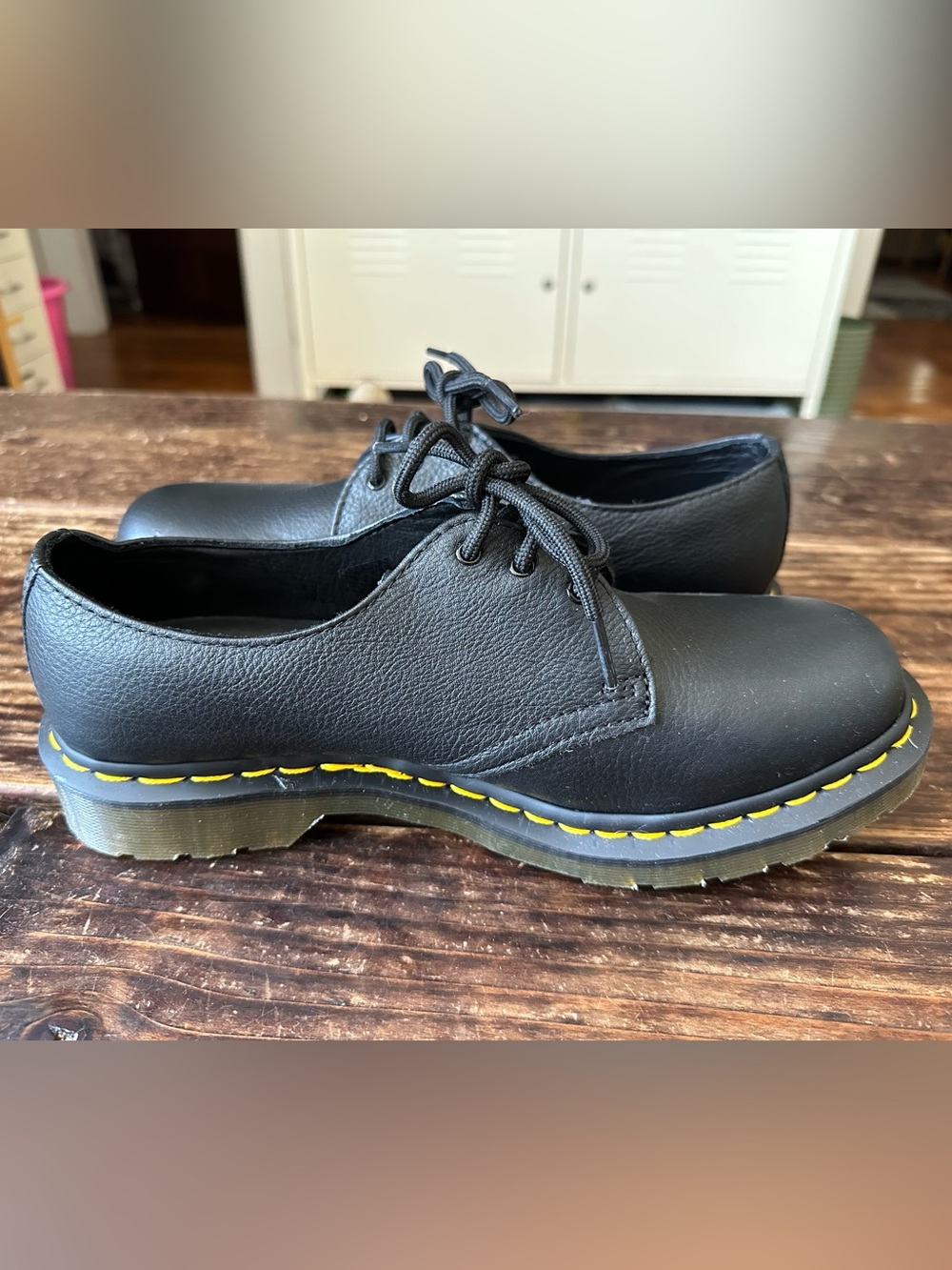 Doc Martens Black Pebbled Leather 1461 Oxford Shoes with Gum Sole NWOT